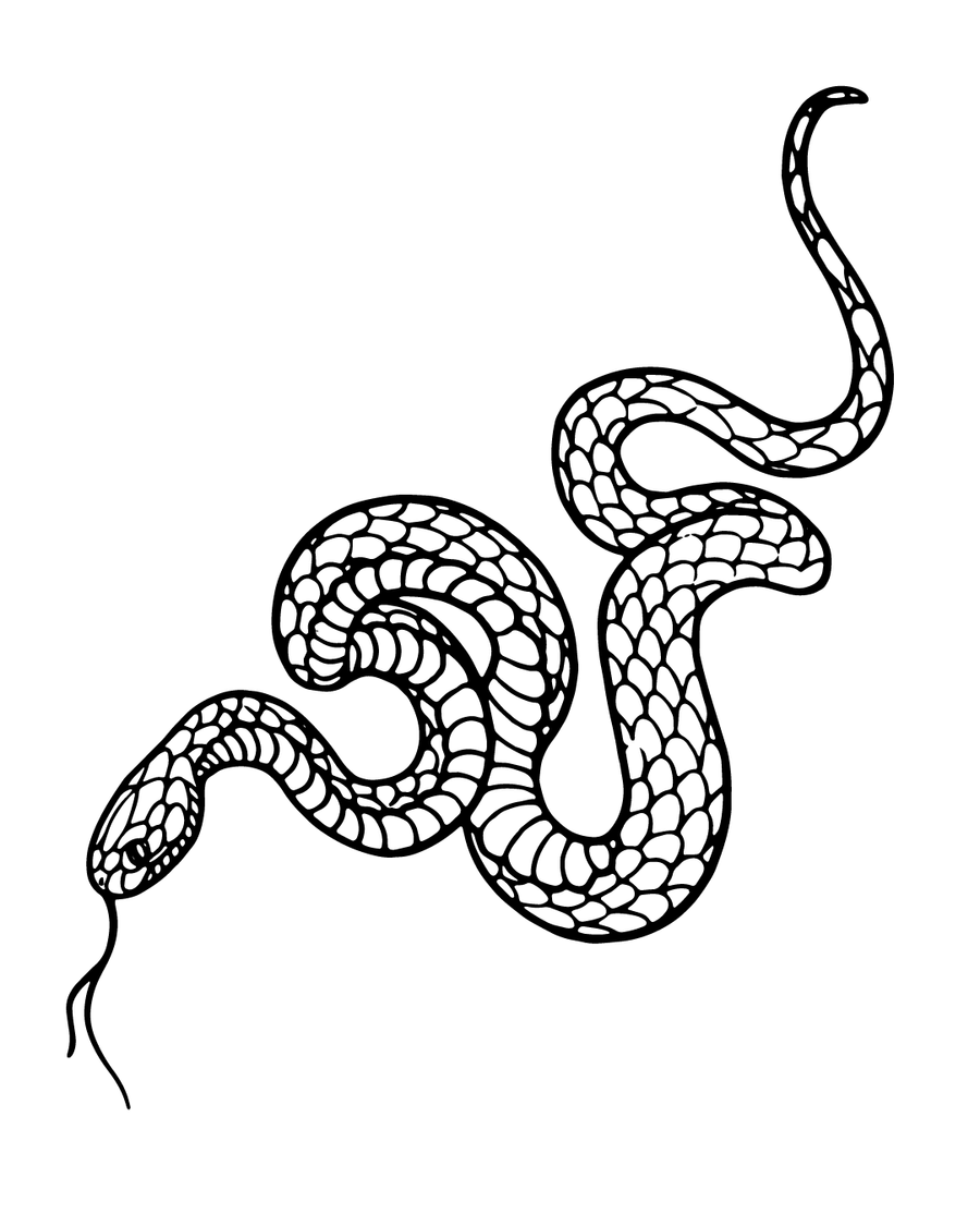 Wężyk - Tatuaż tymczasowy Jagua 12x8
