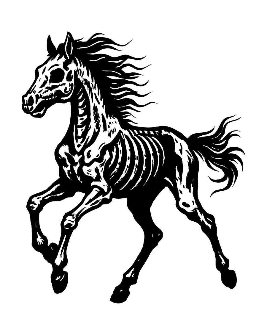 Śmiertelnie poważny koń - Tatuaż tymczasowy Jagua 12x8