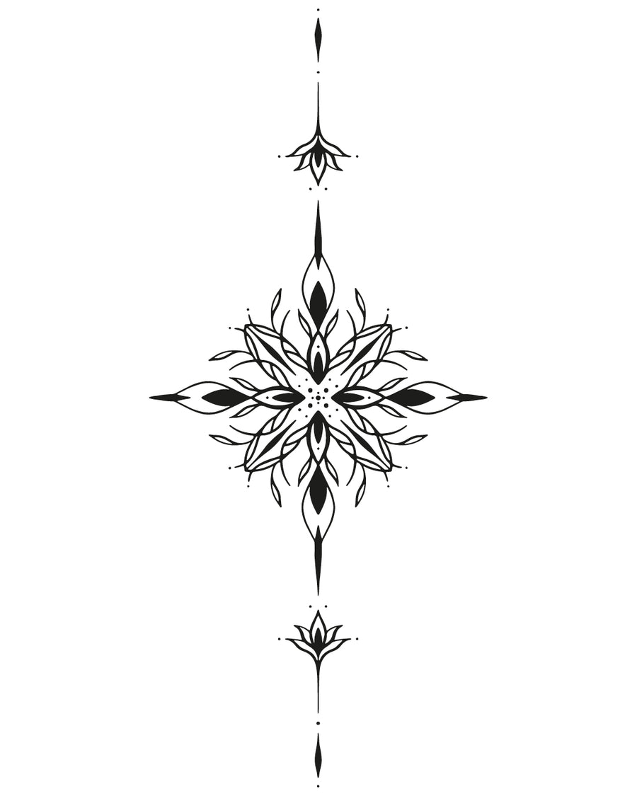 Ornamental - Tatuaż tymczasowy Jagua 25x15