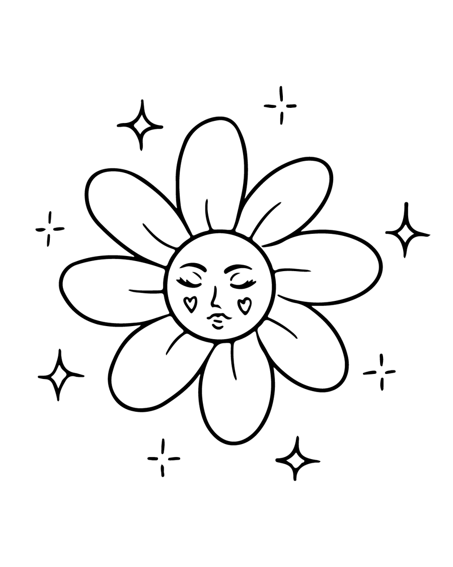 Sweet kwiatuszek - Tatuaż tymczasowy Jagua 8x8