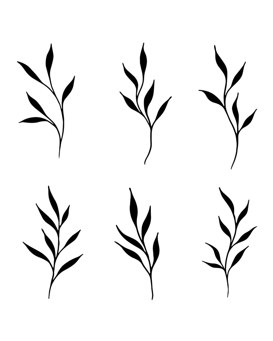 Grupa listkowa - Tatuaż tymczasowy Jagua 8x8