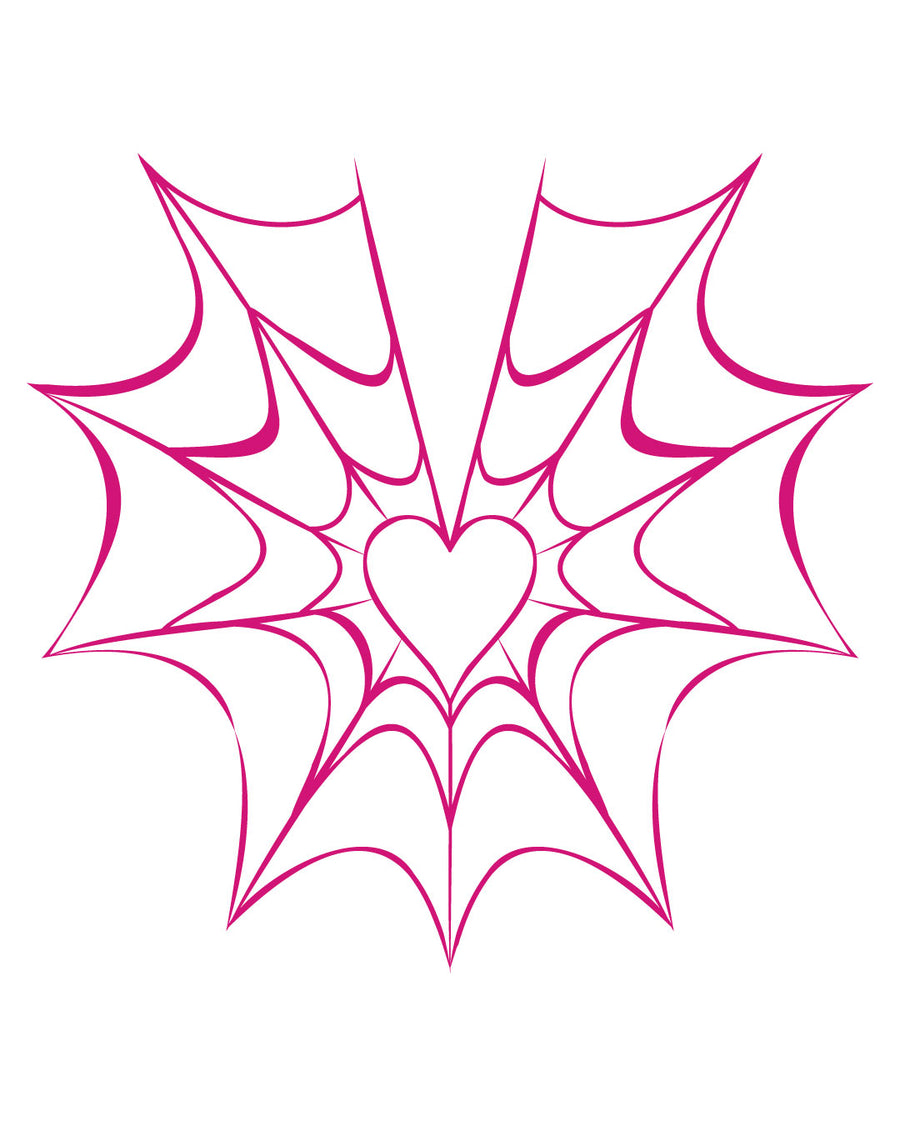 Złapany w sieć miłości - Tatuaż Neonowy tatuaż zmywalny 8x8