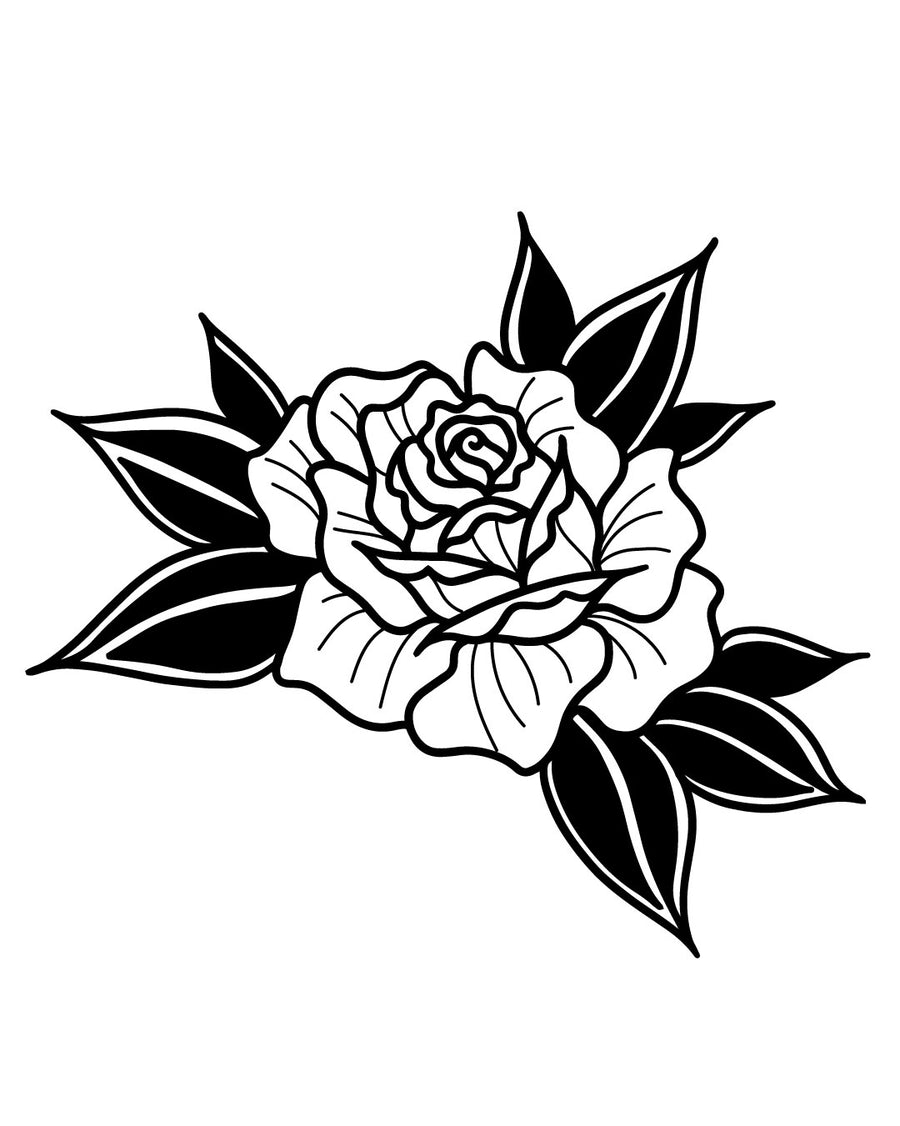 Różna róża - Tatuaż tymczasowy Jagua 12x8