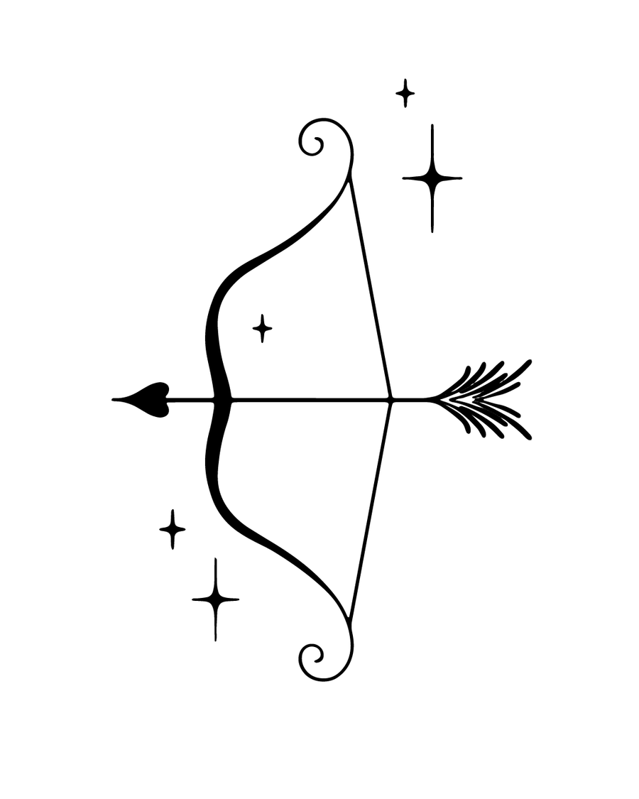 Łuk amora - Tatuaż tymczasowy Jagua 8x8