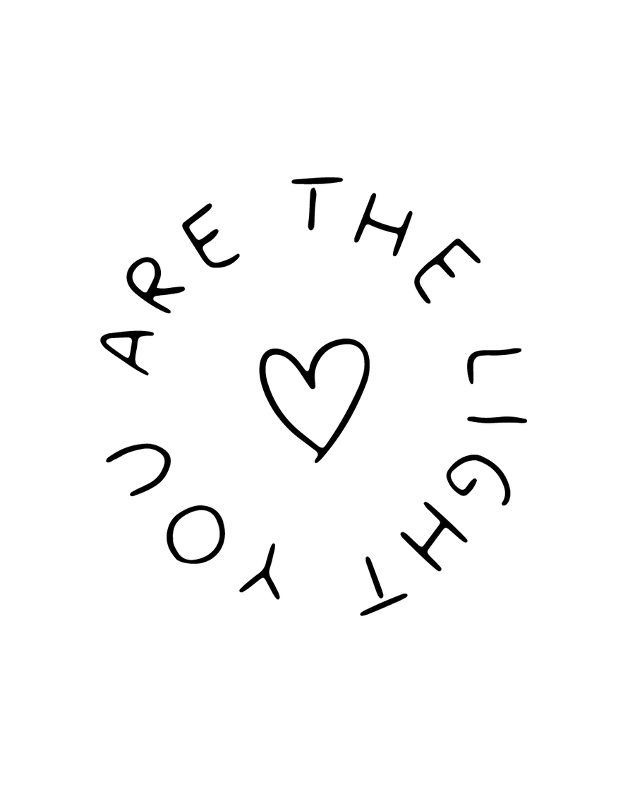 Napis You Are The Light - Tatuaż tymczasowy Jagua 5x5