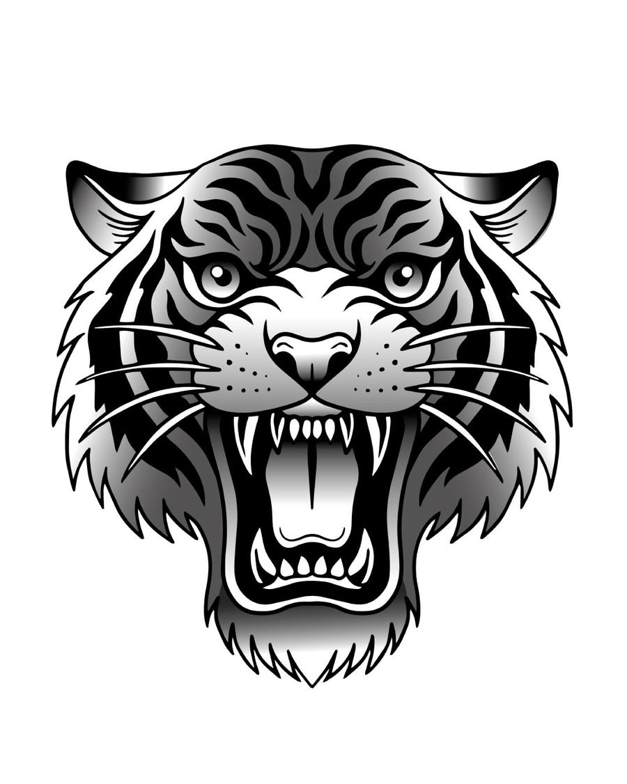 Grrroźny tygrys - Tatuaż tymczasowy Jagua 25x15