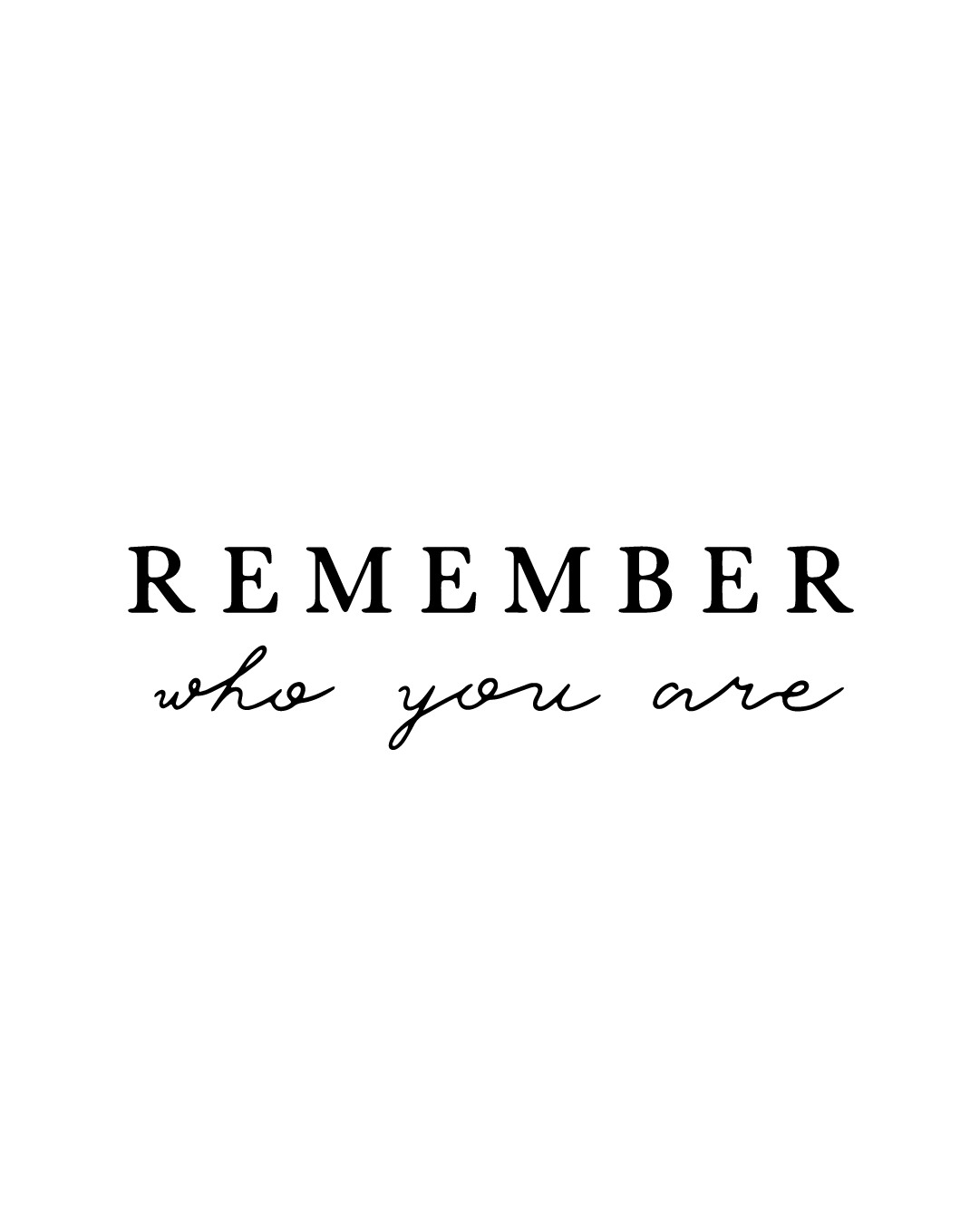 Napis Remember who you are - Tatuaż tymczasowy Jagua 8x8 cm