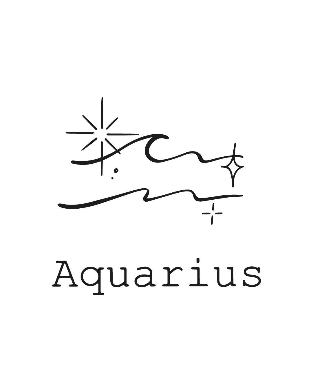 Zodiac Aquarius/Wodnik - Tatuaż tymczasowy Jagua 5x5