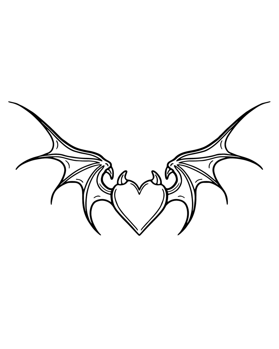 Diabelska miłość - Tatuaż tymczasowy Jagua 12x8