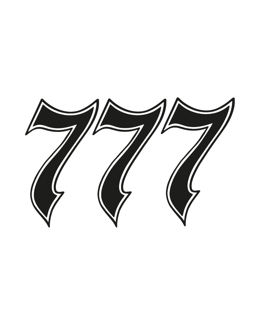 Lucky 777 - Tatuaż tymczasowy Jagua 8x8