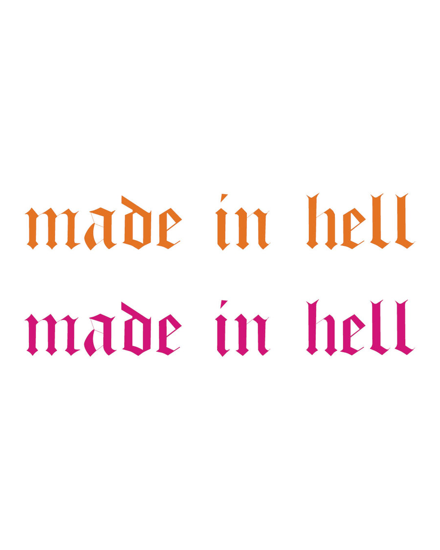 Podwójne piekło ciemności - Tatuaż Neonowy tatuaż zmywalny 8x8