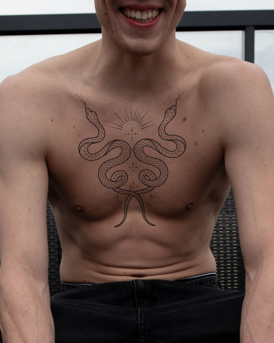 Duosssnake - Тимчасове тату Jagua 25x15