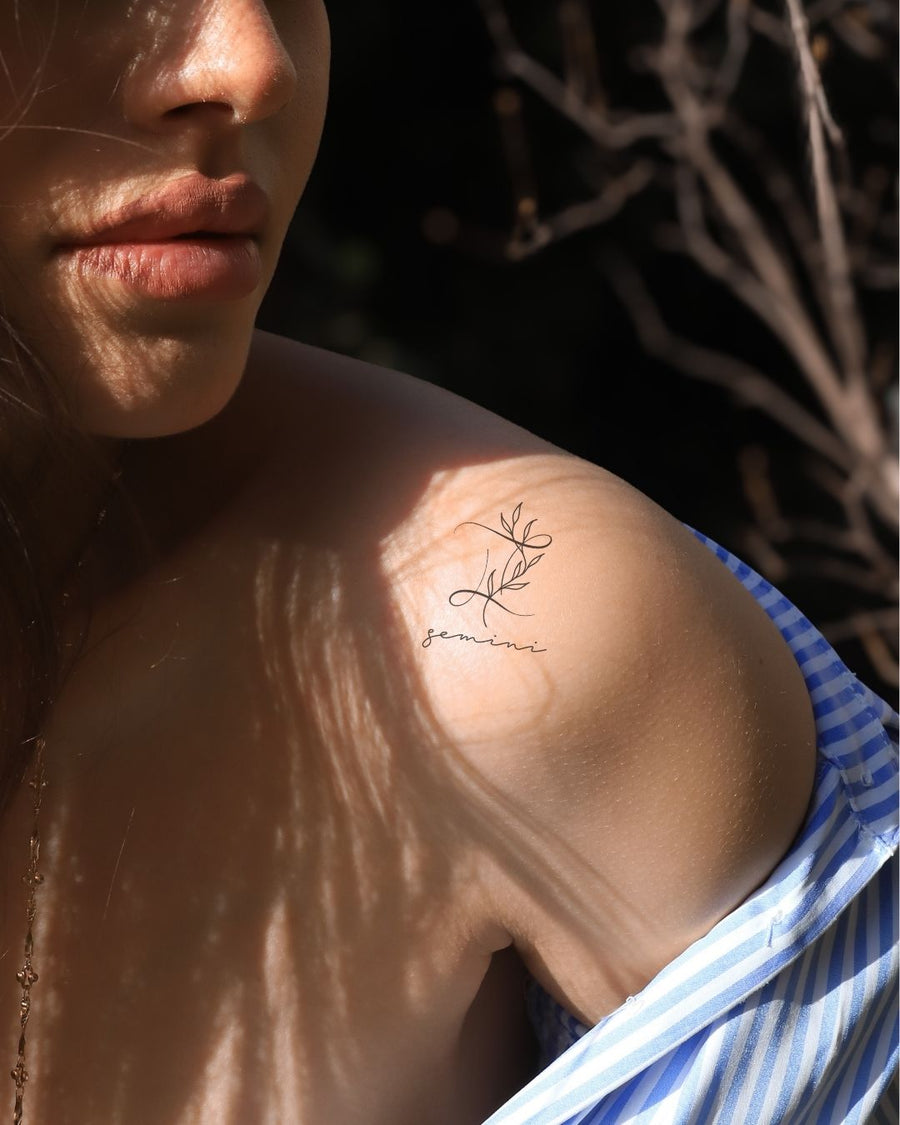 Zodiakalne Bliźnięta - Tatuaż tymczasowy Jagua 5x5