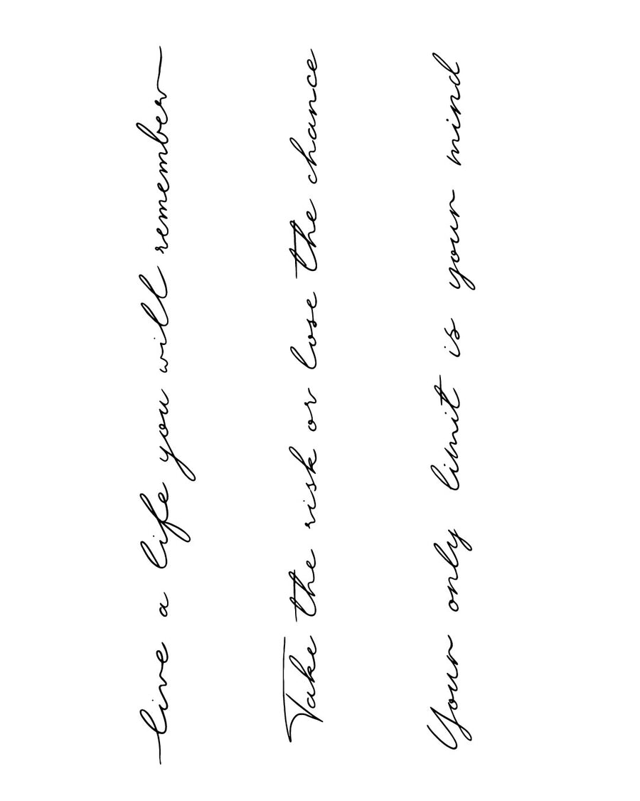 Długaśne napisy - Tatuaż tymczasowy Jagua 25x15