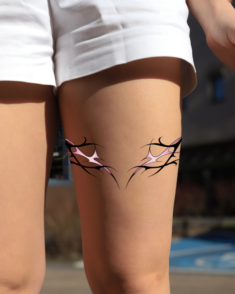 Pinky black tribal - Тимчасове тату 25x15