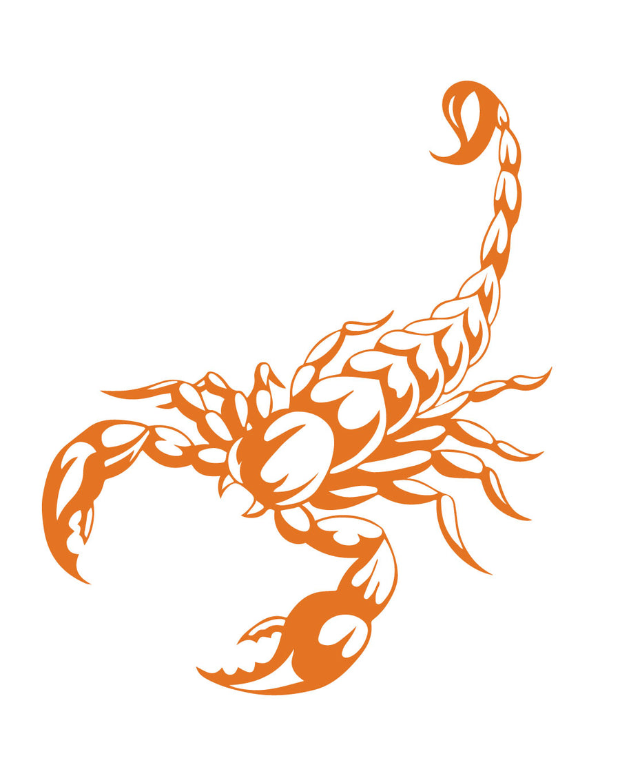 Imprezowy kompran skorpion - Tatuaż Neonowy tatuaż zmywalny 8x8