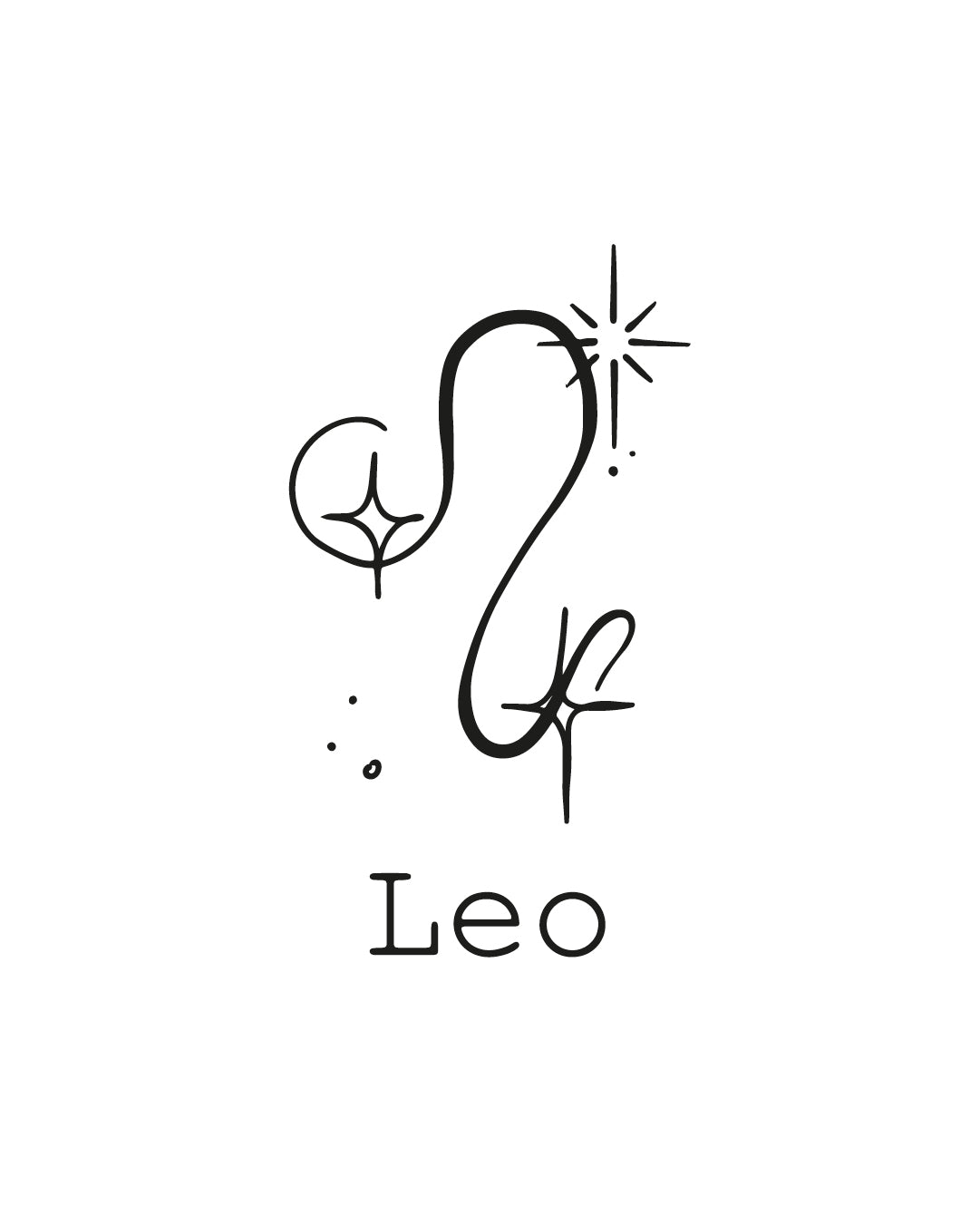 Zodiac Leo/Lew - Tatuaż tymczasowy Jagua 5x5