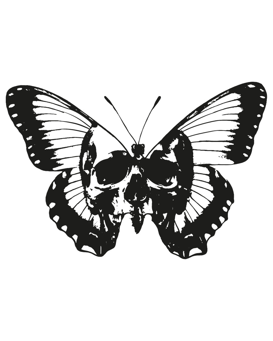 Motyl z przekazem - Tatuaż tymczasowy Jagua 12x8