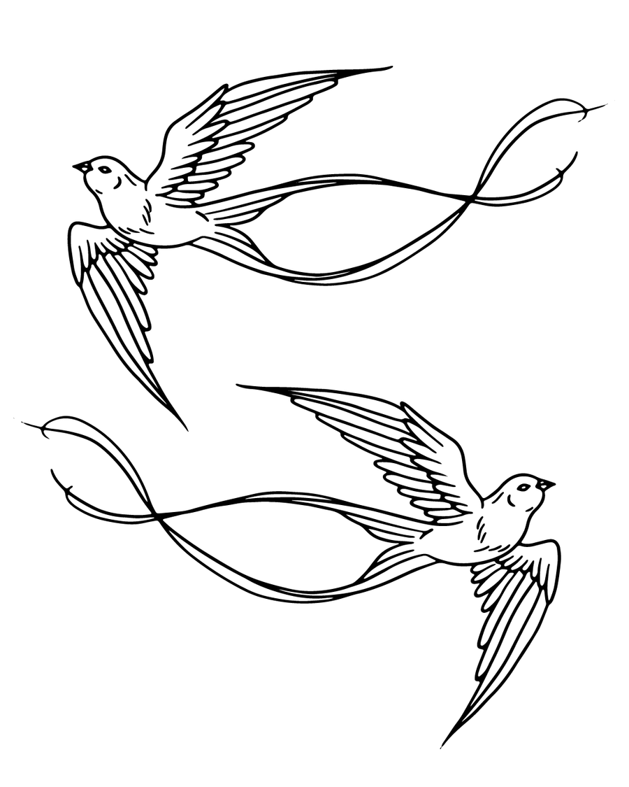 Jaskółeczki - Tatuaż tymczasowy Jagua 8x8