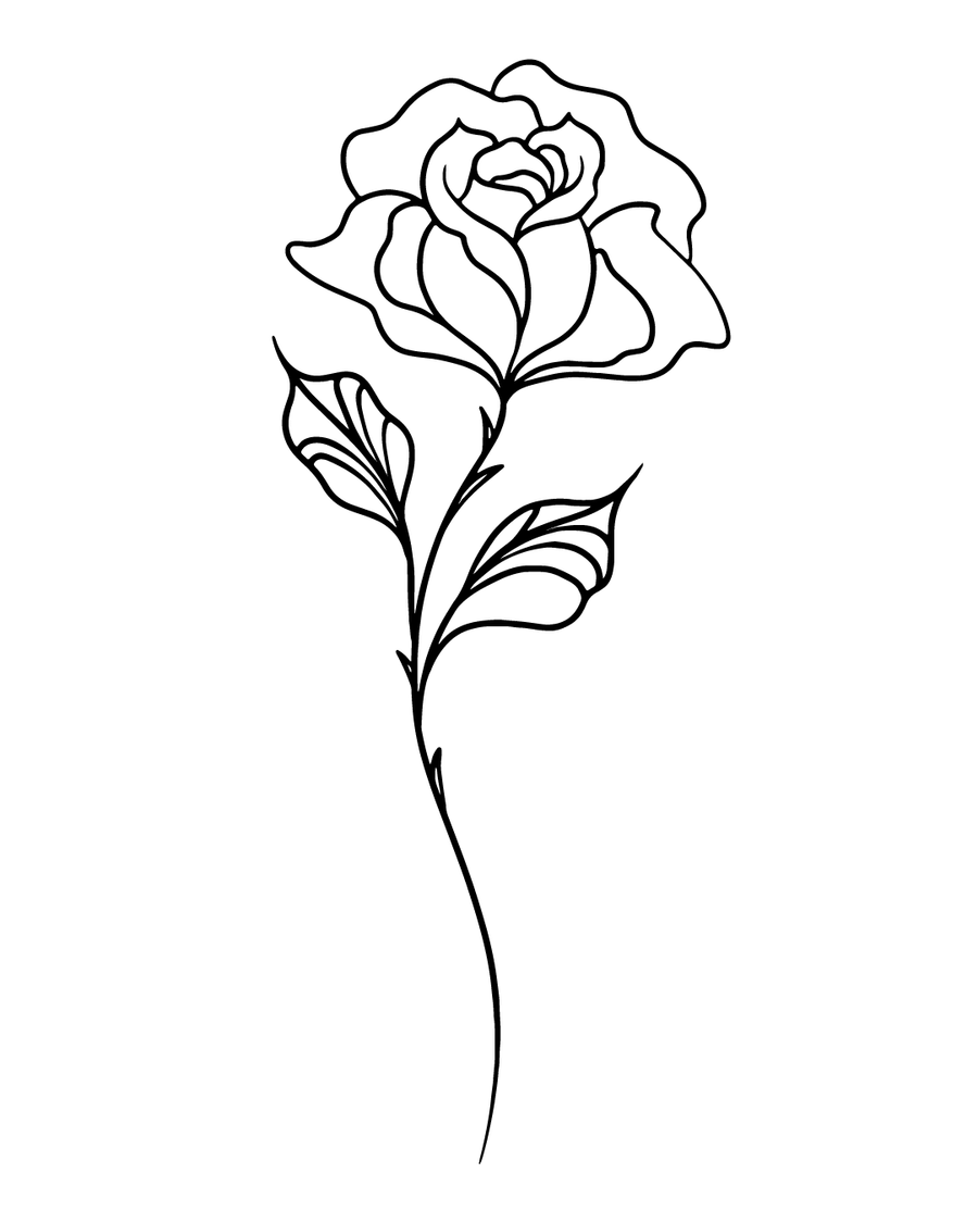 Różyczka - Tatuaż tymczasowy Jagua 12x8