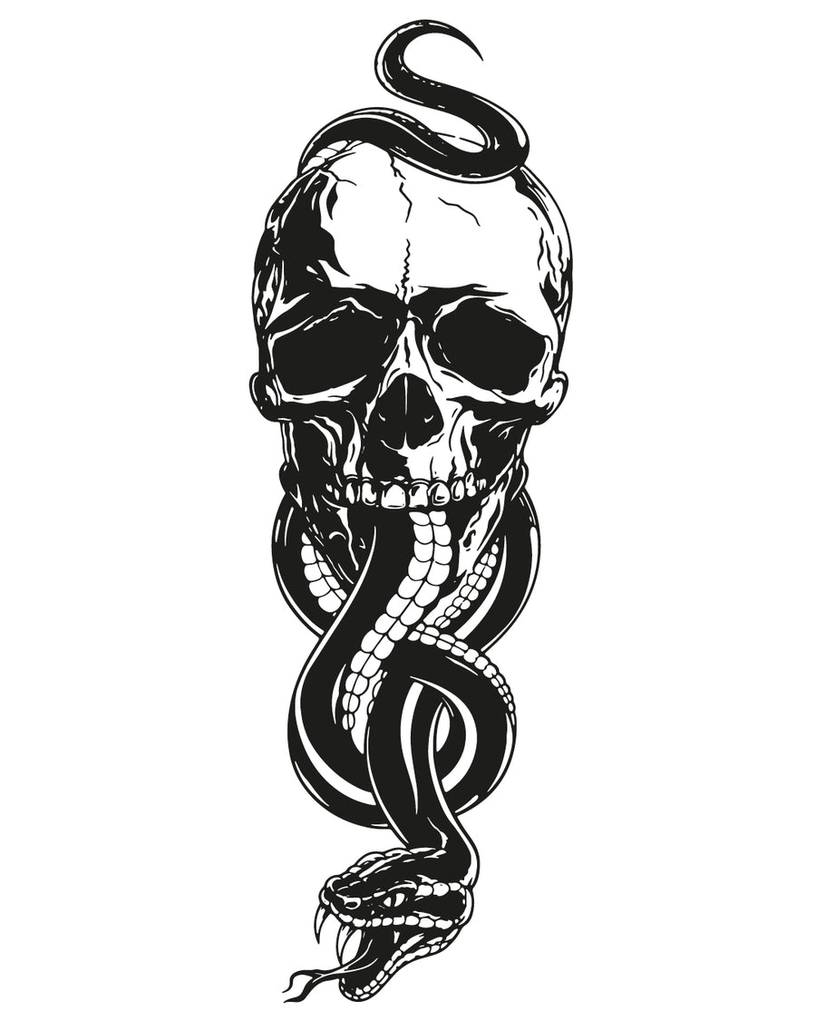 Sssnake skull - Tatuaż tymczasowy Jagua 25x15