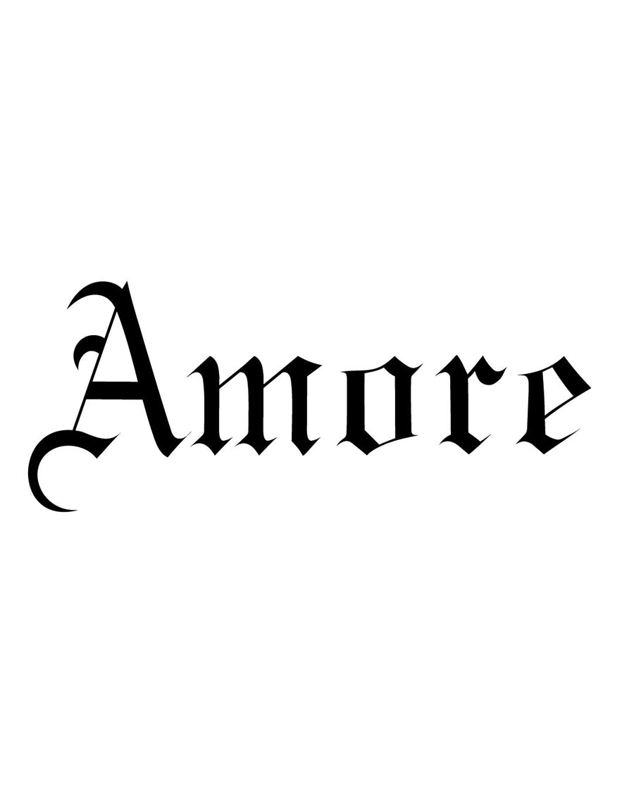 Napis Amore - Tatuaż tymczasowy Jagua 8x8