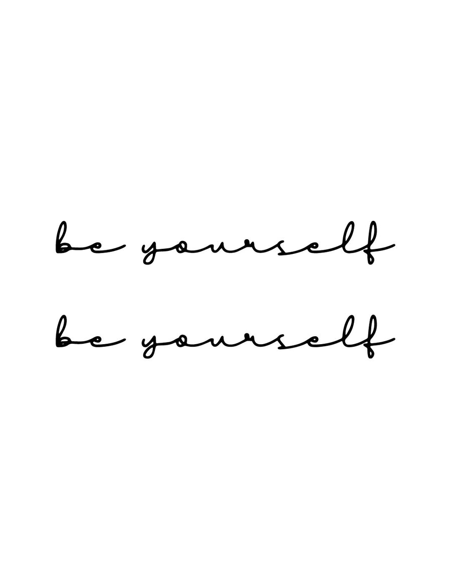 Napis Be Yourself - Tatuaż tymczasowy Jagua 8x8