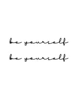 Napis Be Yourself - Tatuaż tymczasowy Jagua 8x8 cm