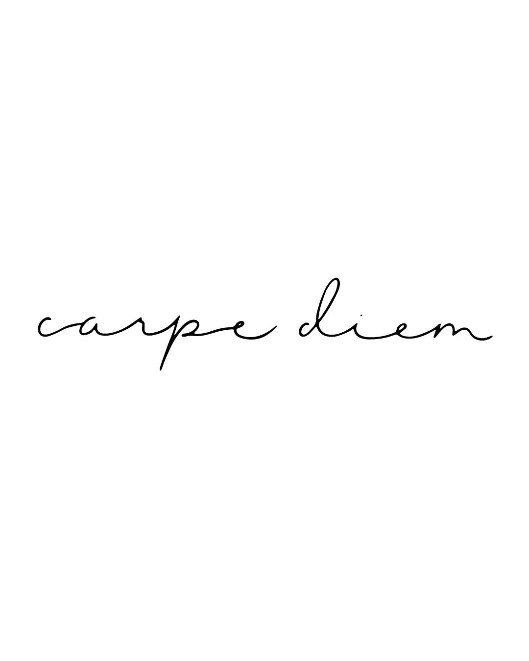 Napis Carpe diem - Tatuaż tymczasowy Jagua 5x5