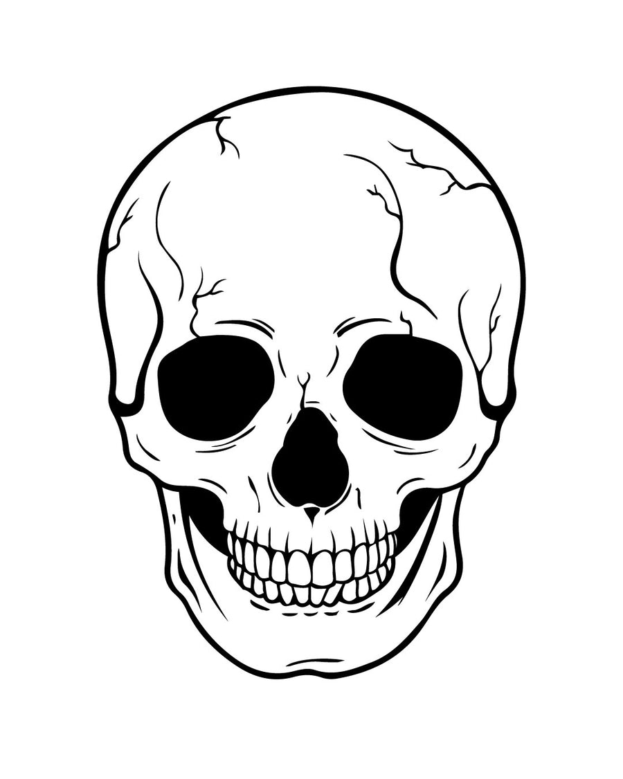 Happy czaszka - Tatuaż tymczasowy Jagua 8x8