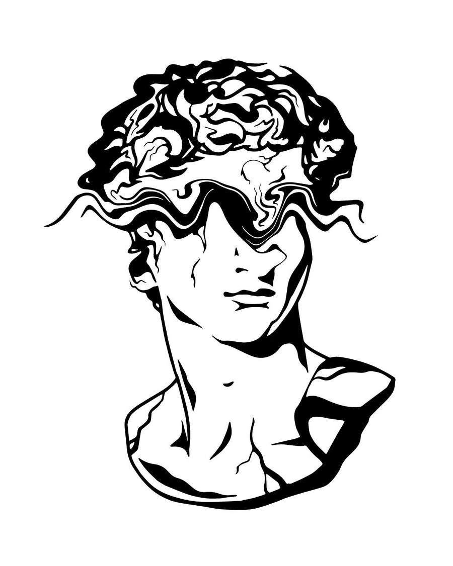 Kosmate myśli Dawida - Tatuaż tymczasowy Jagua 12x8