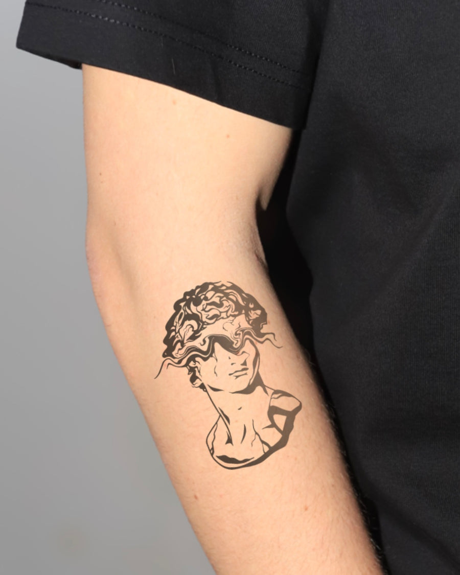 Kosmate myśli Dawida - Tatuaż tymczasowy Jagua 12x8