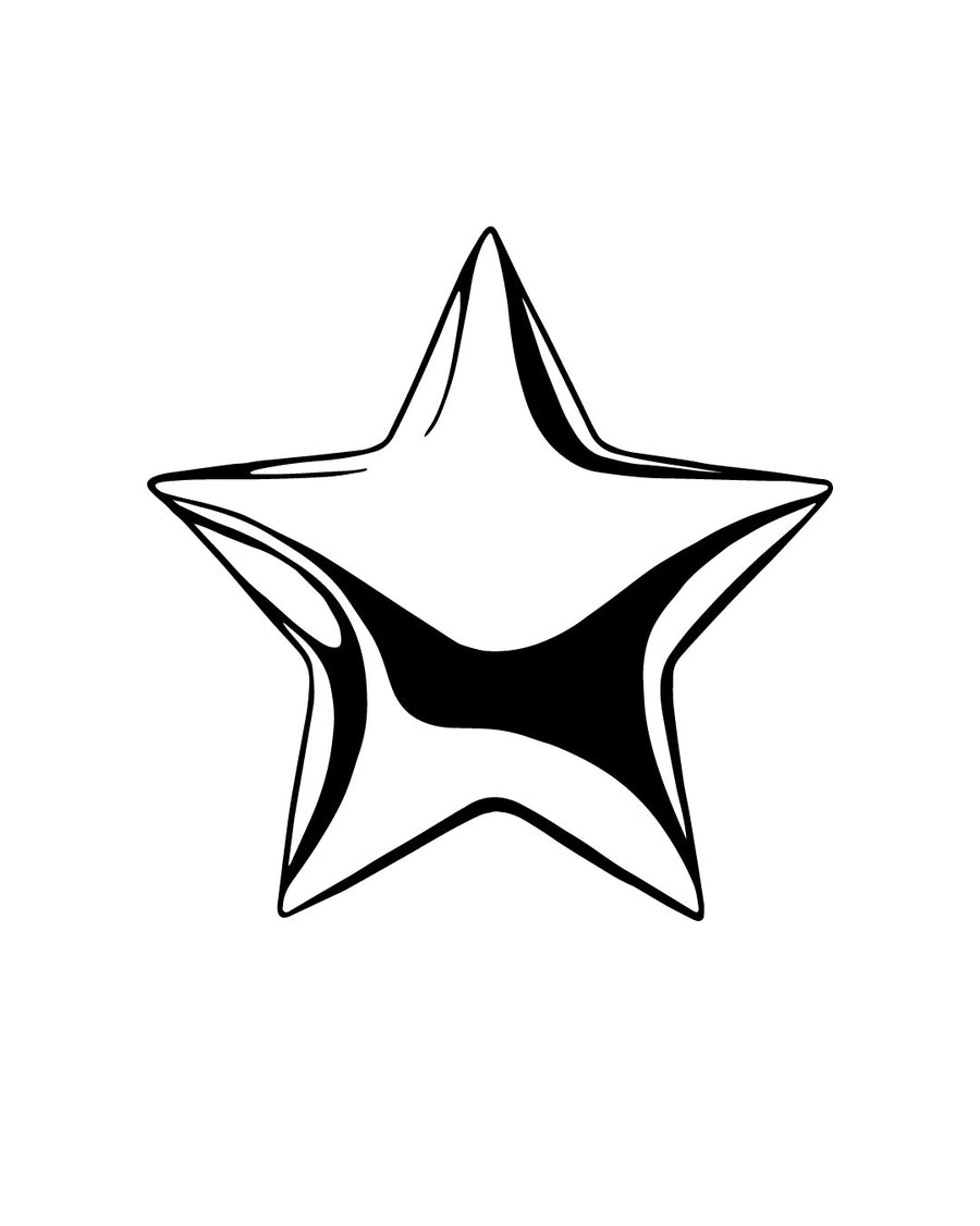 Balonowa gwiazda - Tatuaż tymczasowy Jagua 5x5