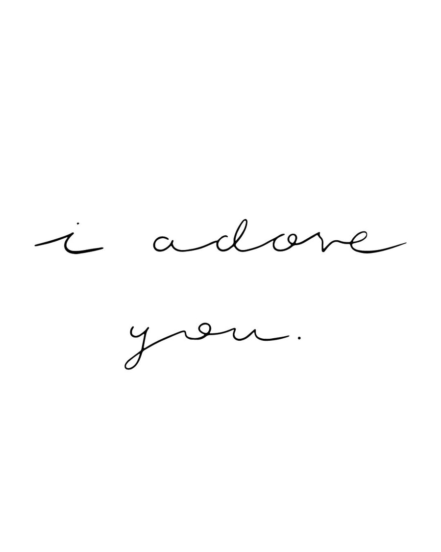 Napis I adore You - Tatuaż tymczasowy Jagua 5x5