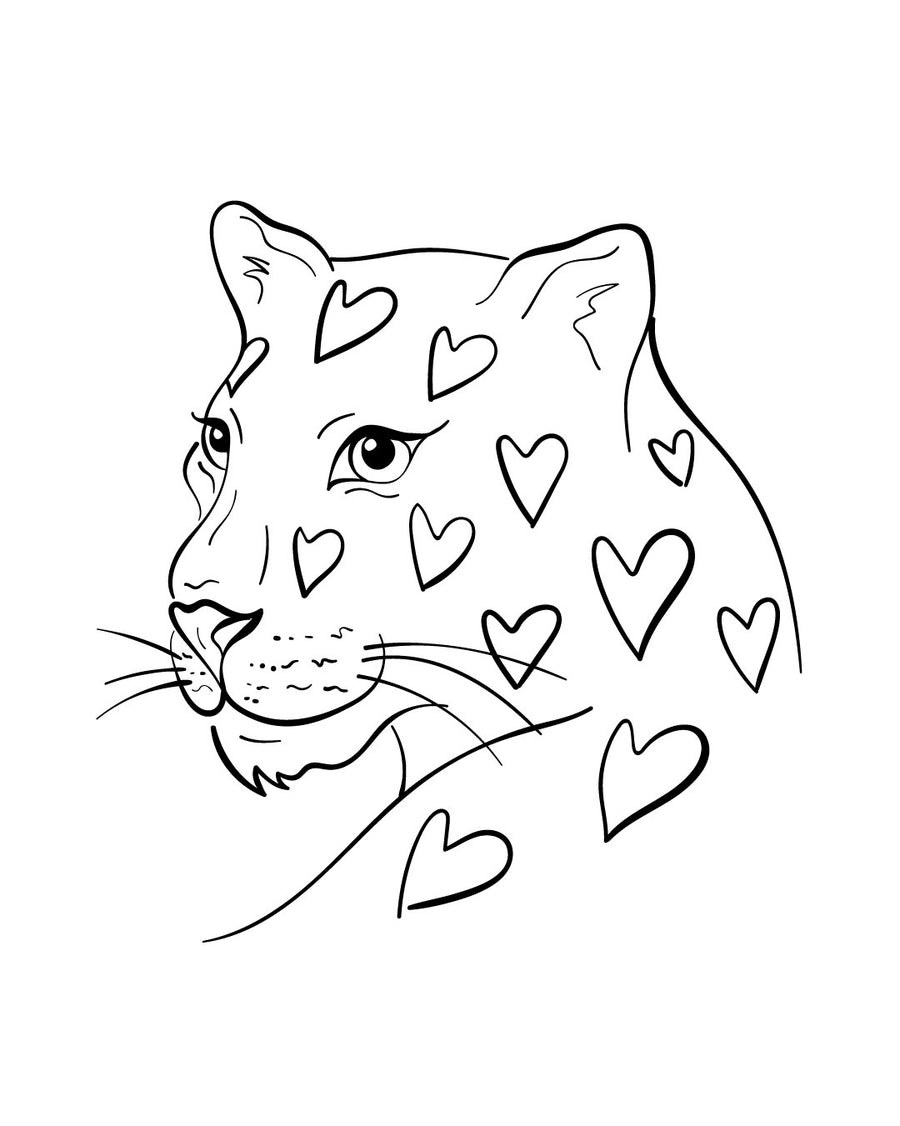 Panther in Love - Temporary Tattoo Jagua 5x5