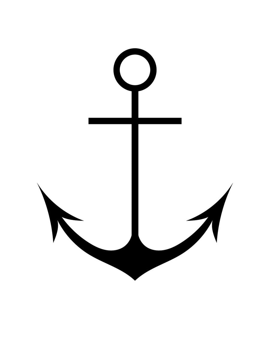 Якір - Тимчасове тату Jagua 5x5