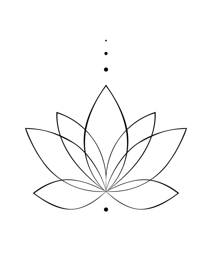 Lotos not orlen - Temporary tattoo Jagua 5x5