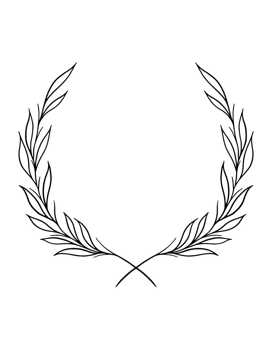 Wieniec laurowy - Tatuaż tymczasowy Jagua 8x8