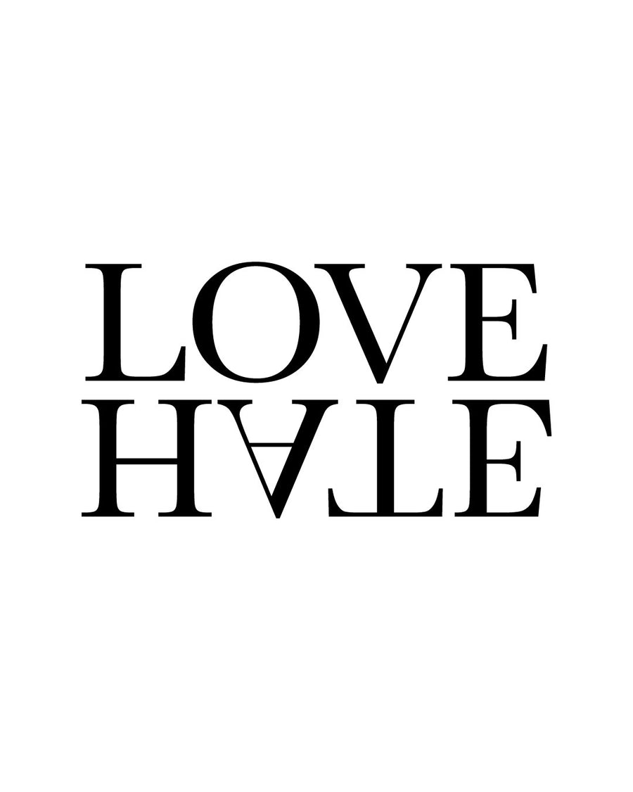 Love Hate Lettering - Тимчасове татуювання Jagua 5x5