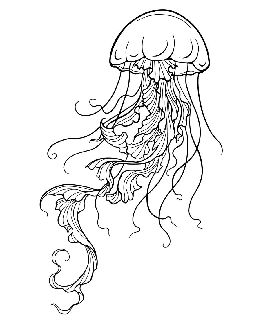 Masywna meduza - Tatuaż tymczasowy Jagua 25x15