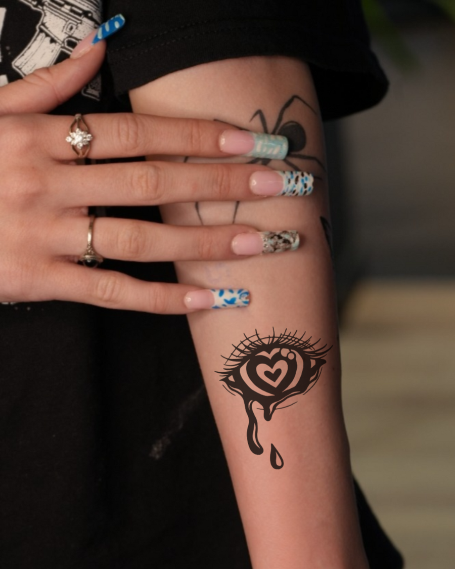 Wzrok miłości - Tatuaż tymczasowy Jagua 12x8