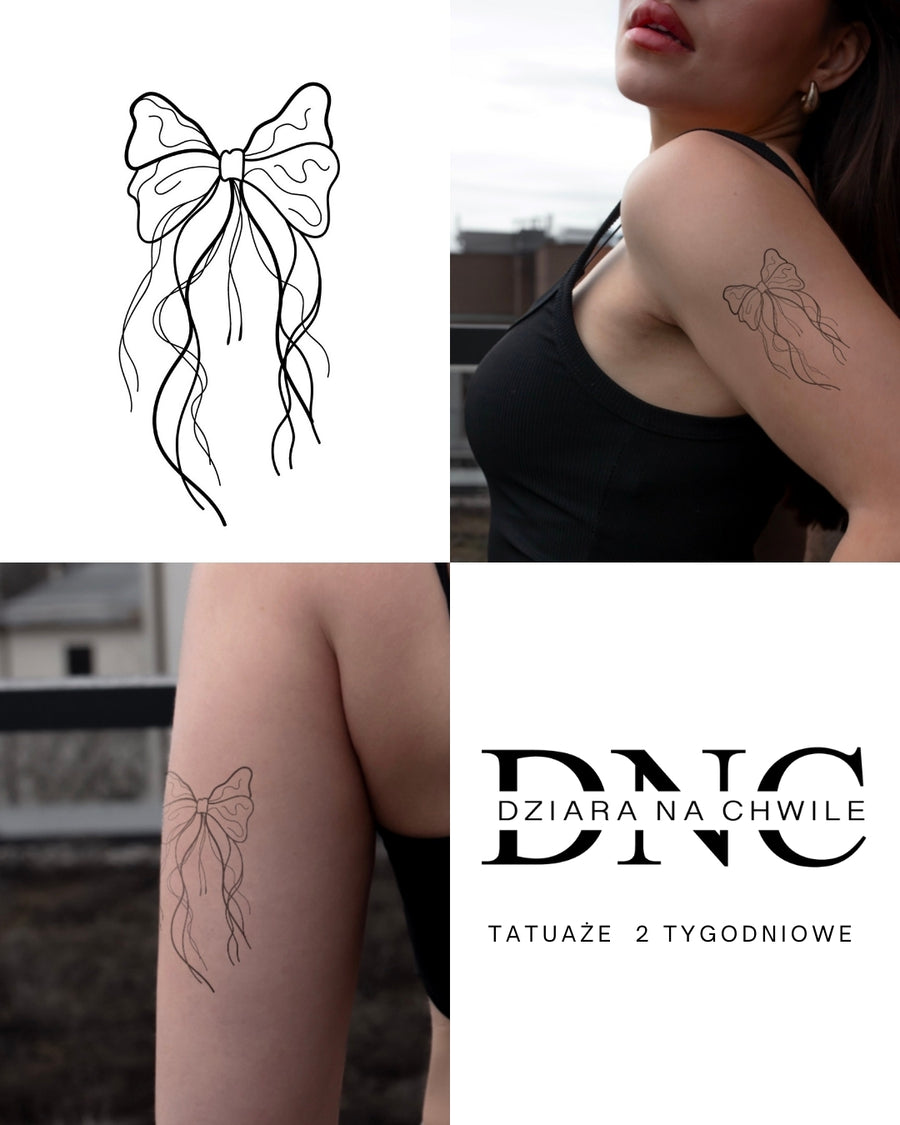 Bow - Temporary Tattoo Jagua 12x8