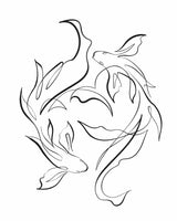 Koło ryby - Tatuaż tymczasowy Jagua 8x8