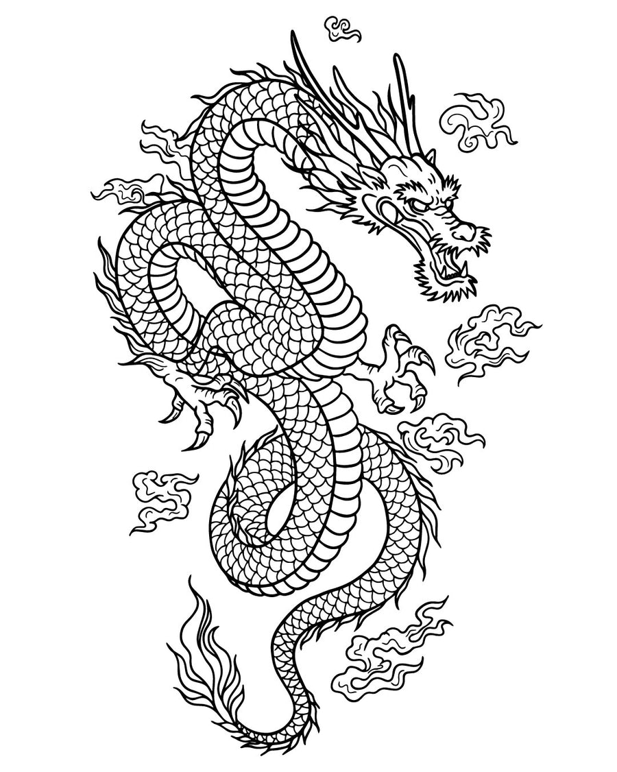 Lewy smoczy gang - Tatuaż tymczasowy Jagua 25x15