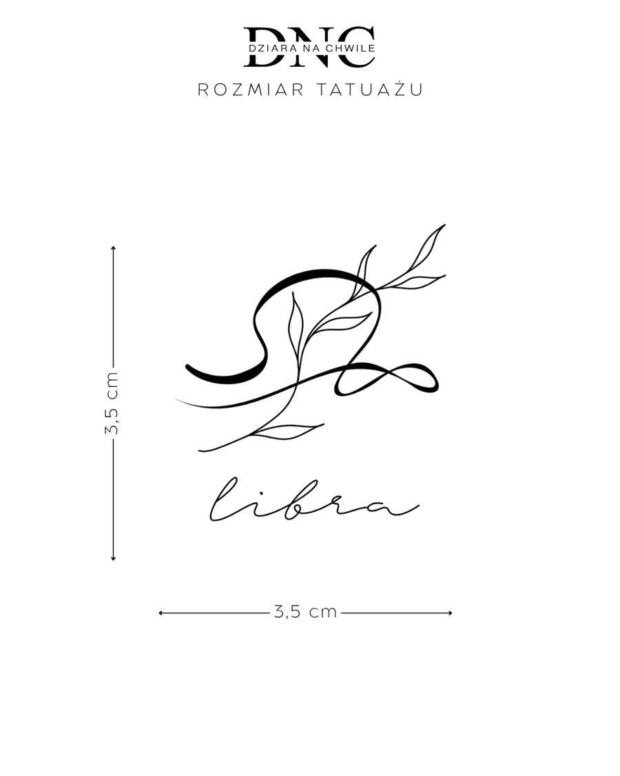 Zodiakalna Waga - Tatuaż tymczasowy Jagua 5x5