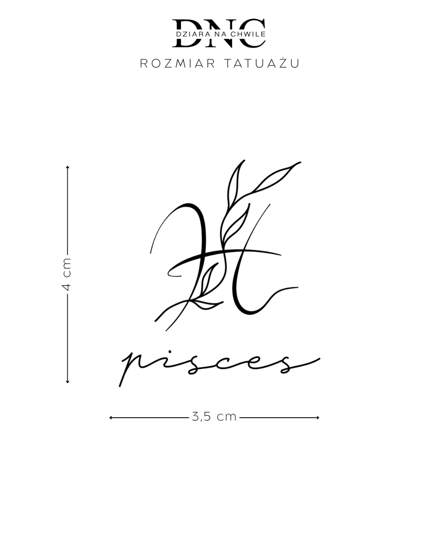 Zodiakalna Ryba - Tatuaż tymczasowy Jagua 5x5