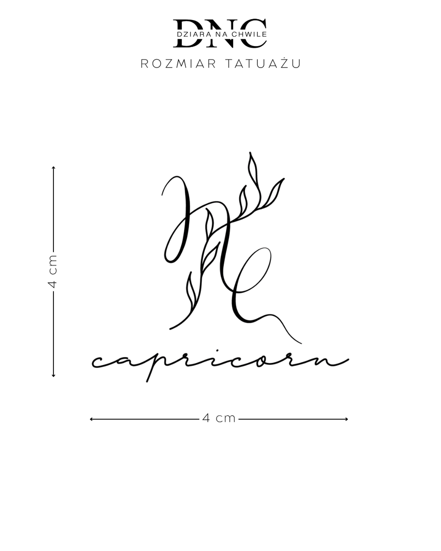 Zodiakalny Koziorożec - Tatuaż tymczasowy Jagua 5x5