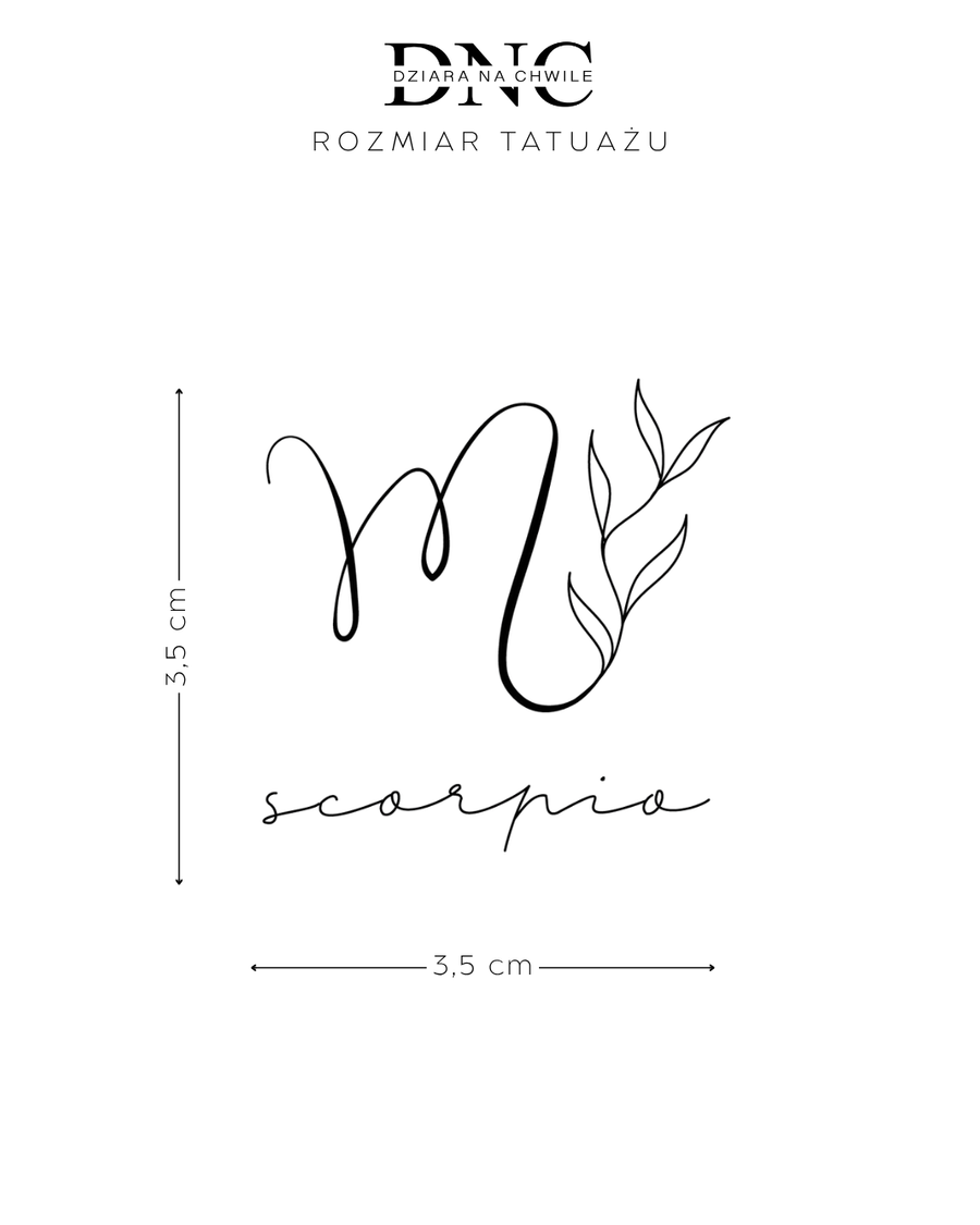 Zodiakalny Skorpion - Tatuaż tymczasowy Jagua 5x5