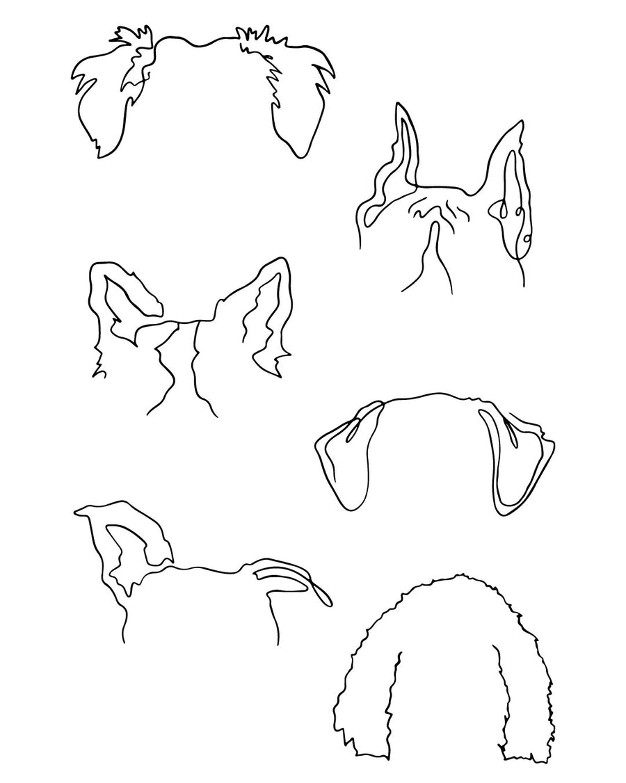 Psie uszka - Tatuaż tymczasowy Jagua 12x8