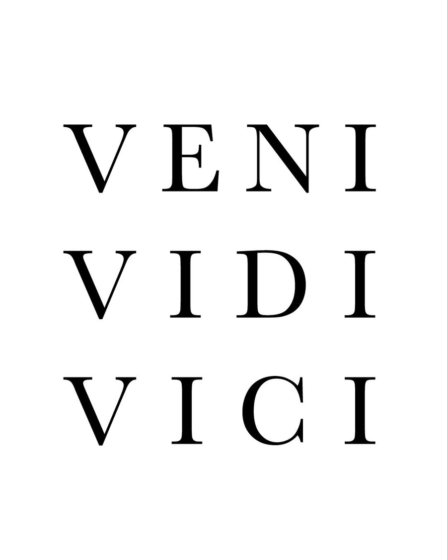 Napis Veni Vidi Vici - Tatuaż tymczasowy Jagua 8x8